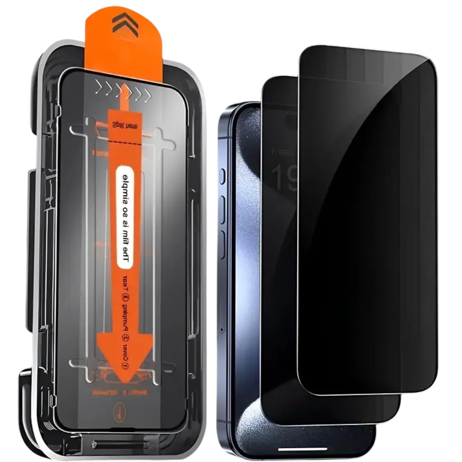 Privacy Screen Protector for iPhone 11 Pro Max, 2-Pack, Anti-Fingerprint, Waterproof, Anti-Scratch, Tempered Glass