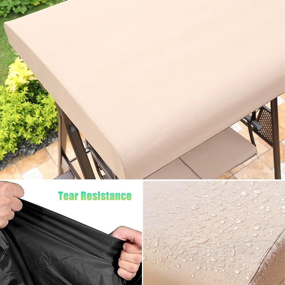 Toit De Remplacement pour Balancelle De Jardin 195x125 191x120 164x114cm Toit De Rechange pour Balancelle Extérieur Anti-UV Imperméable 2 Et 3 Places(Red,83x48x9in(213x122x23cm))