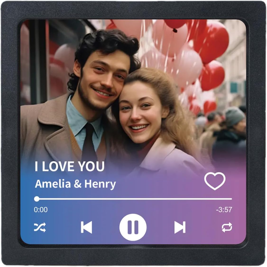 Dyoart Custom Music & Photo Fridge Magnets, Personalized Music Player Magnet with Photo, Can Play Song, Customizable Magnet for Refrigerator, Anniversary Birthday Gift for Girlfriend Boyfriend