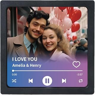 Custom Music & Photo Fridge Magnets, Personalized Music Player Magnet with Photo, Can Play Song, Customizable Magnet for Refrigerator, Anniversary Birthday Gift for Girlfriend Boyfriend