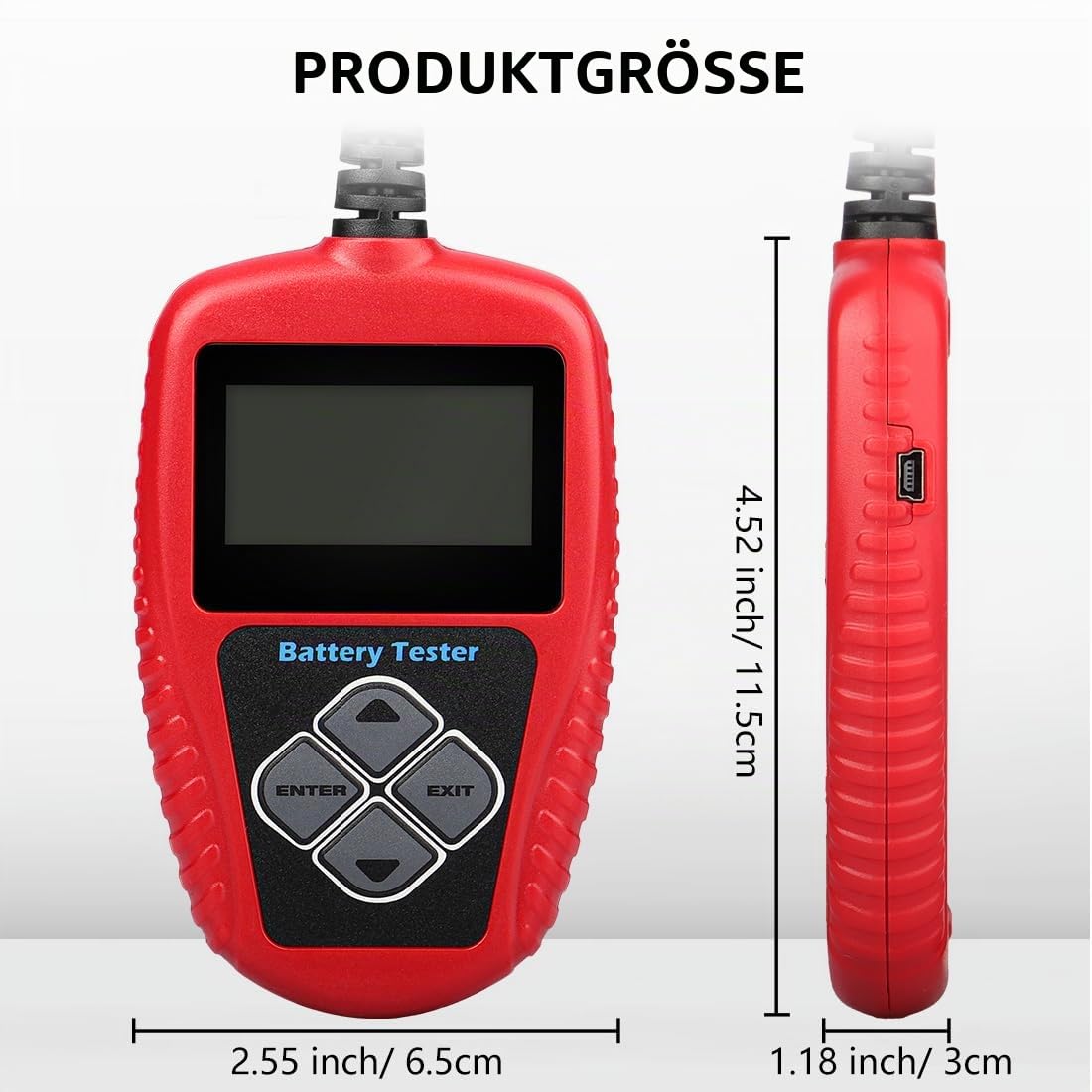 ANCEL BA101 12V KFZ Batterietester, 100-2000 CCA Autobatterie Tester | Autobatterieanalysator, Anlasstests & Ladetests durch, Batterie Lasttester für Auto LKW SUV Boots & Mehr