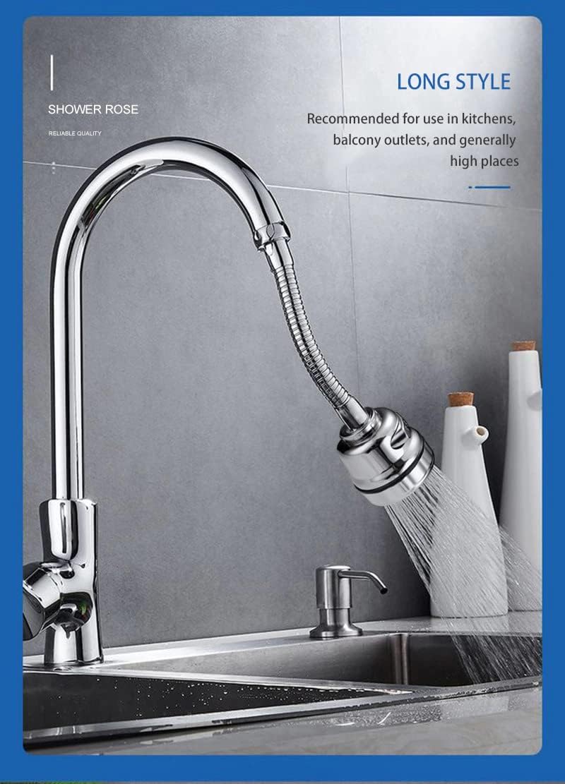 G.FIDEL 360 Rotation Crome Finish Kitchen Sink Faucet Extender Spouts Shower Tap 3 Level Adjusting Water Faucet for Saving Water 1