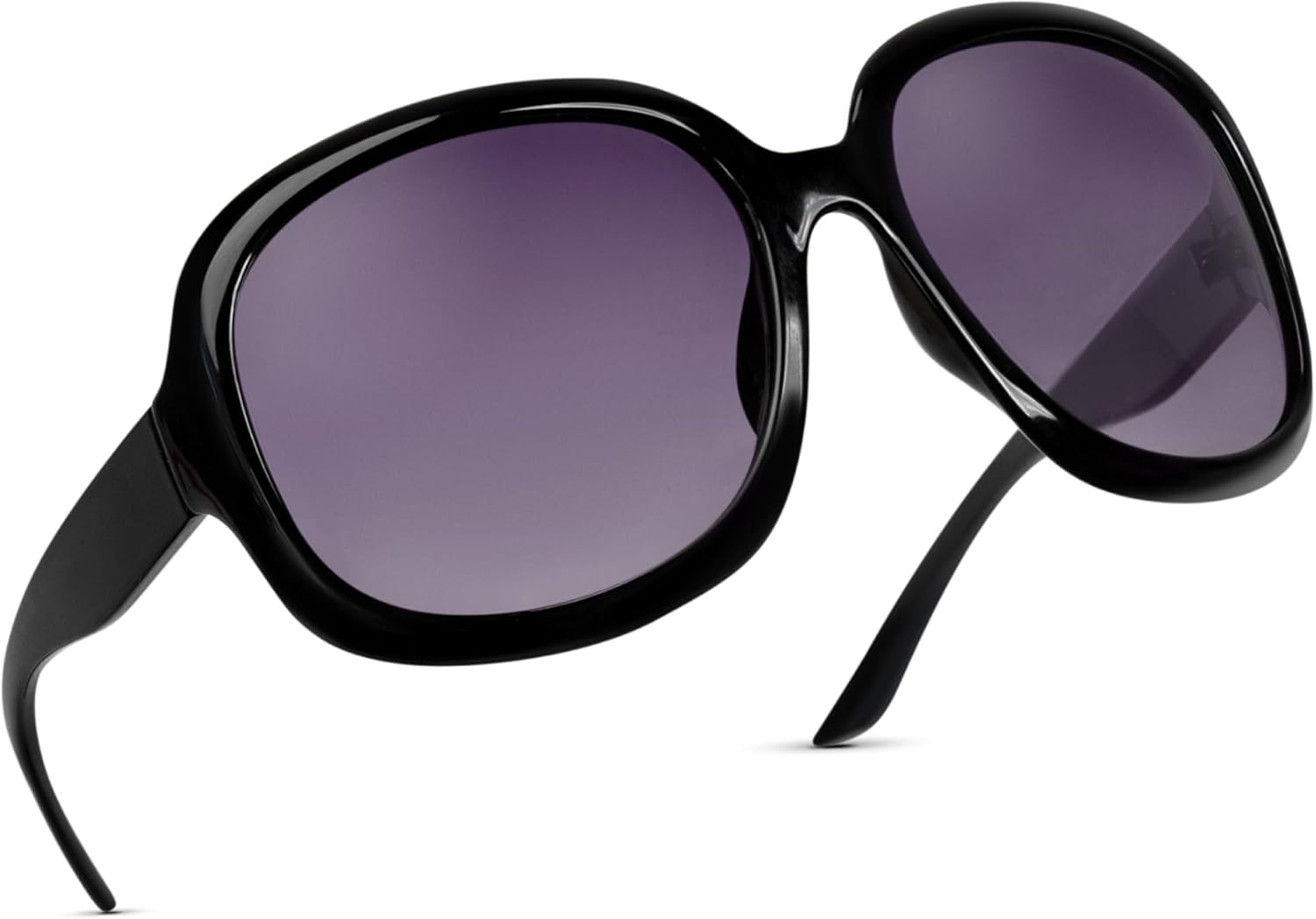 miyya Bug Eye Oversized Polarized Sunglasses Womens, Trendy Retro Sun Glasses for Women 2025, Oversized UV Protection Shades Black/Purple Gradient Polarized