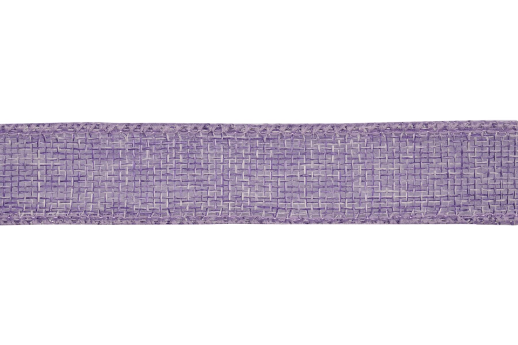 Ribbonitlux Lt. Purple Burlap Wired Ribbon, 25mm x 18 Meters, Wired Edge Burlap Ribbon for Gift Wrapping Big Bow, Wreath - Image 2