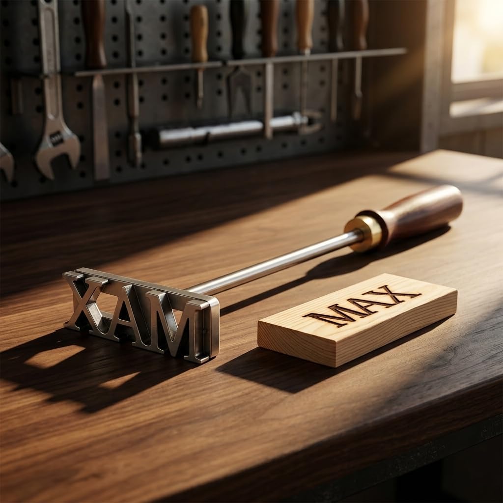 Custom Branding Iron for Wood,Personalized Monogram Stamp for DIY Crafts image 3