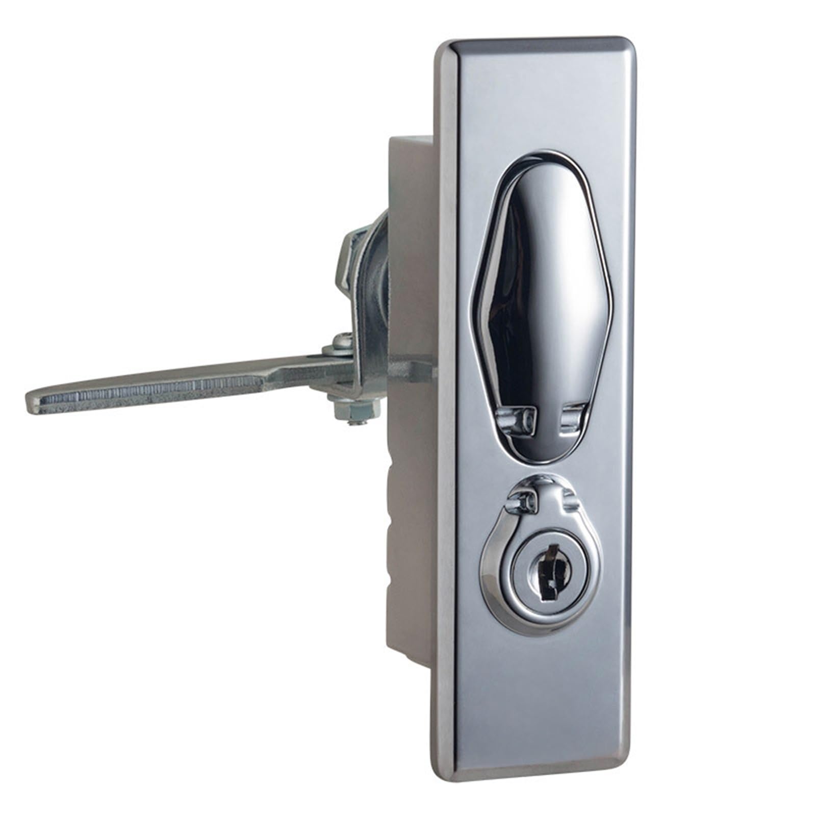 Ntbpeyzvqf One Color Cabinet Lock Bright Chrome Ms505 Flat Metering Distributi 1Pcs(Ms505-1-2 (Right) (Without Key))