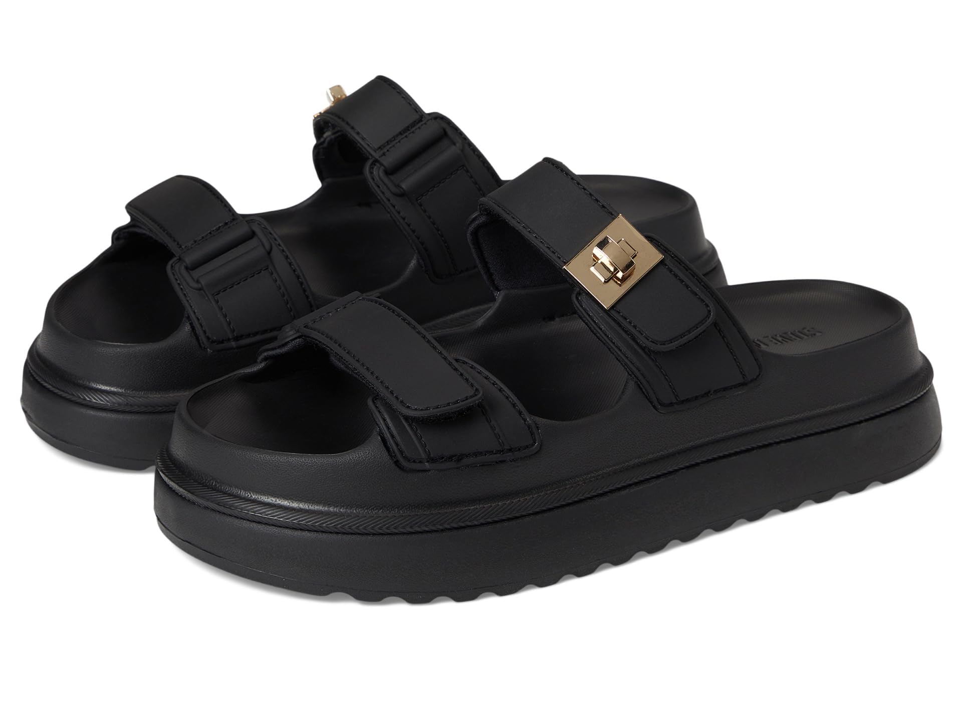 Steve Madden Women's Bigschmona Slide Sandal, Black Jelly, 7 UK