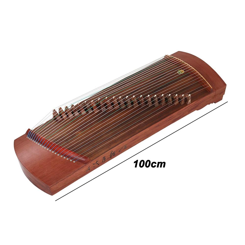 Krótki mahoniowy Guzheng o długości 100 cm, wzór pandy, dla początkujących/profesjonalistów,A