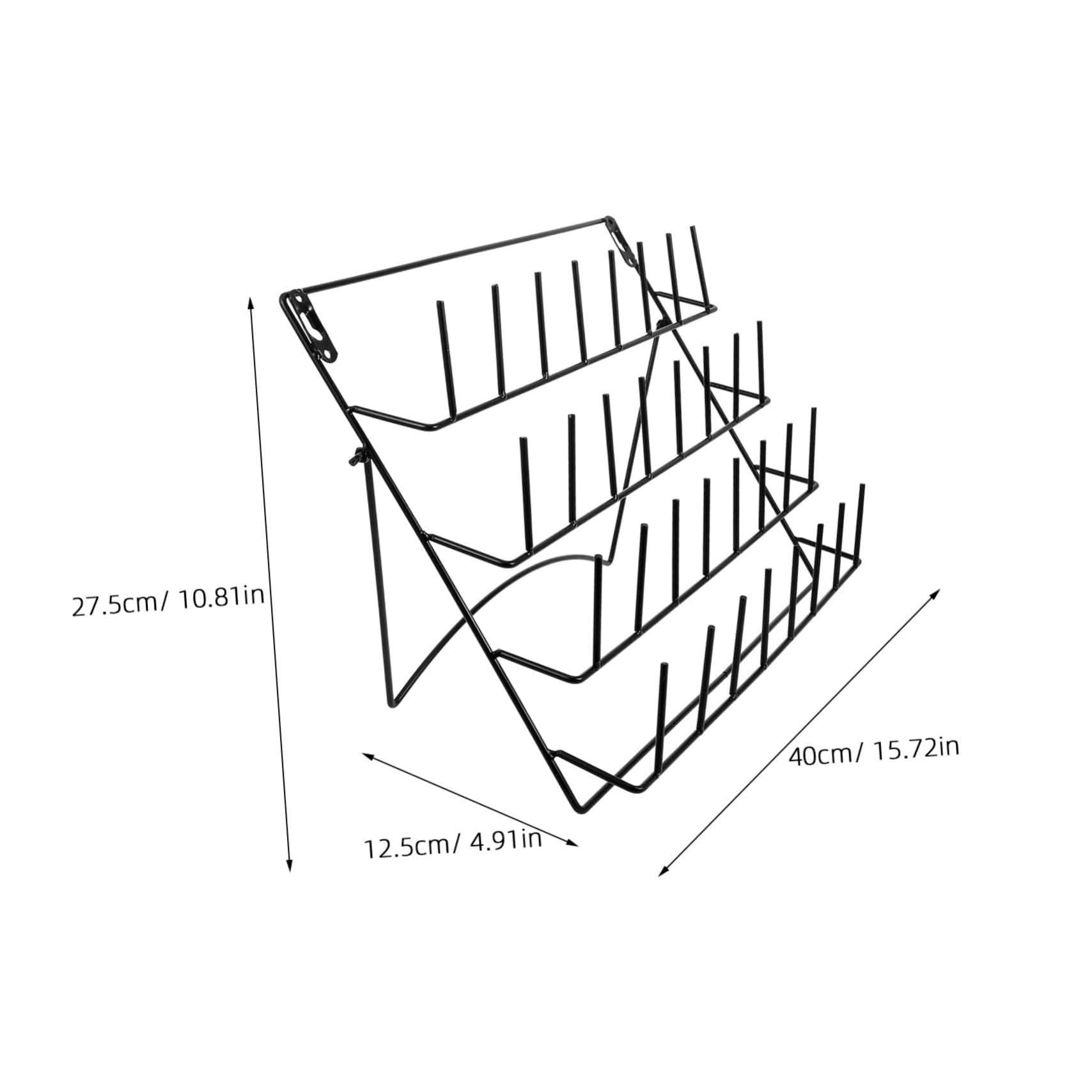 SOLUSTRE Trockengestell Platzsparendes mit Labor Heringen aus Eisen Abnehmbaren Installation Wand Wandmontiertes an Schwarz Trocknen Einfache von Labor Glaswaren