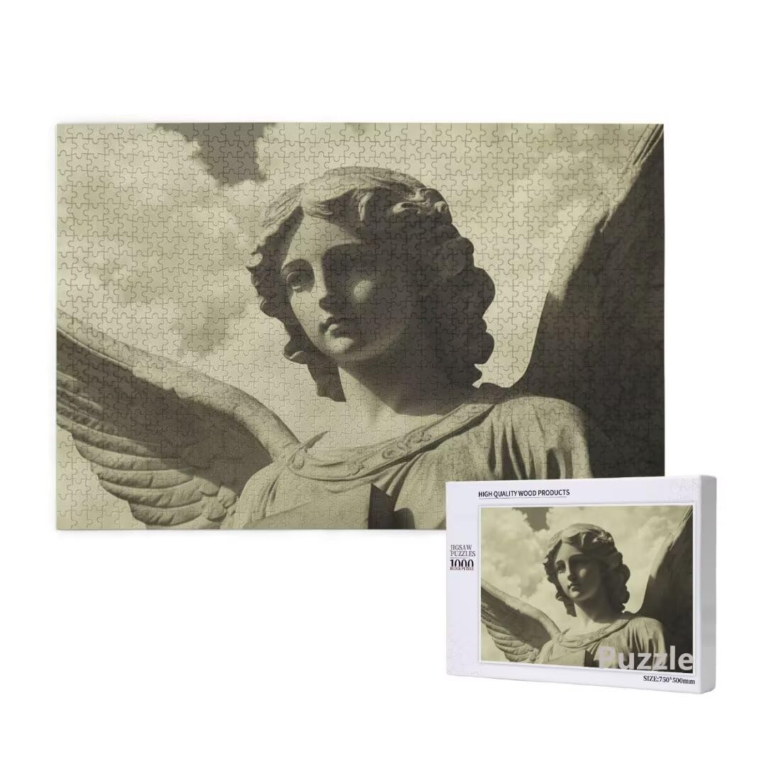2000 sztuk puzzli dla dorosłych, rzeźba, wzór anioła, duże wyzwanie dla początkujących, rękodzieło dla dorosłych, z opakowaniem na prezent, dekoracja pokoju, prezenty dla kobiet, 99 x 70 cm, model