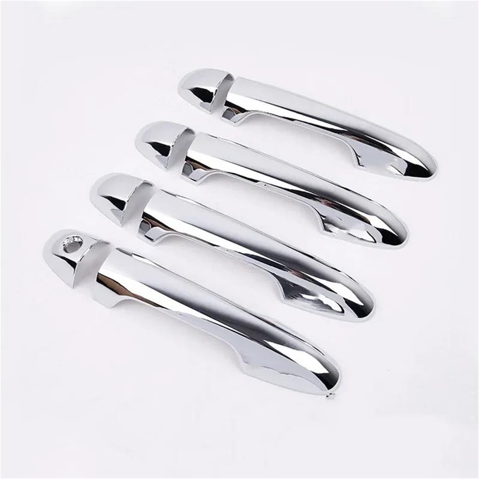 ZAPORA Covers Sticker for Rav4 for Rav 4 Xa40 2014-2019 Carbon Fiber Chrome Car Door Handle Bowl Cover Decor Trim Sticker Styling Accessories(Silver no Sensor)
