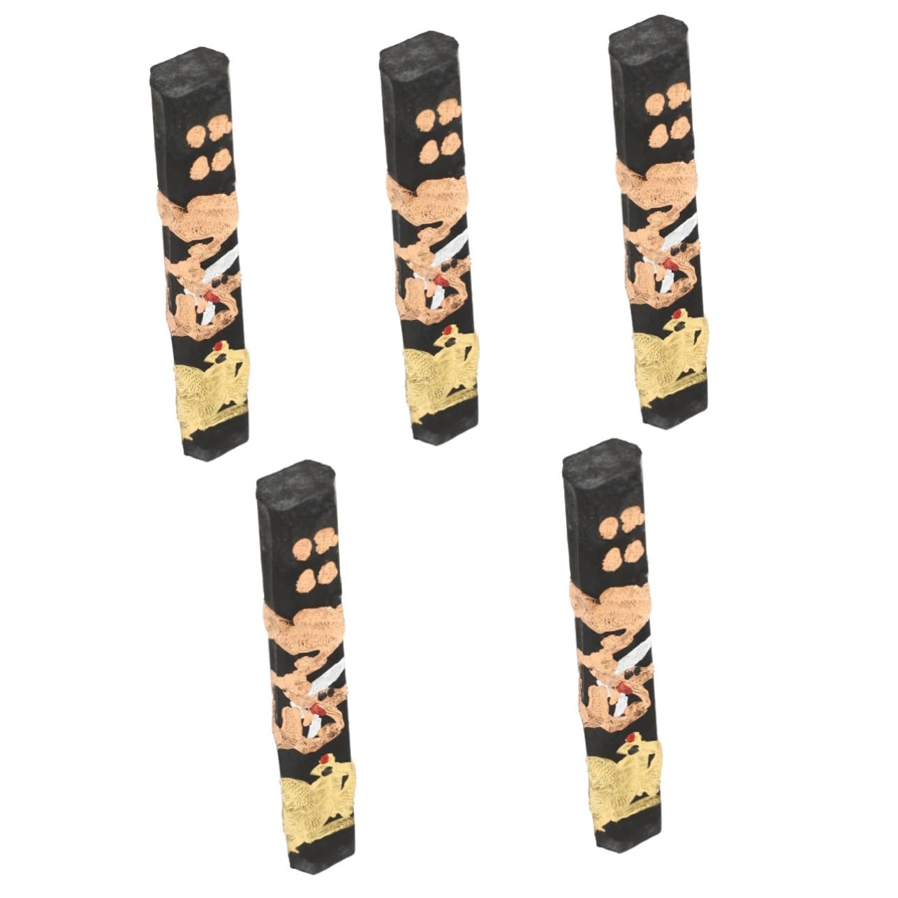 NUOBESTY5pcs Dragon and Ink Sticks Creative Calligraphy Ink Block Grinding Ink Stick Ink Stick for Student Grinding Calligraphy Ink Block Drawing Calligraphy Ink Block