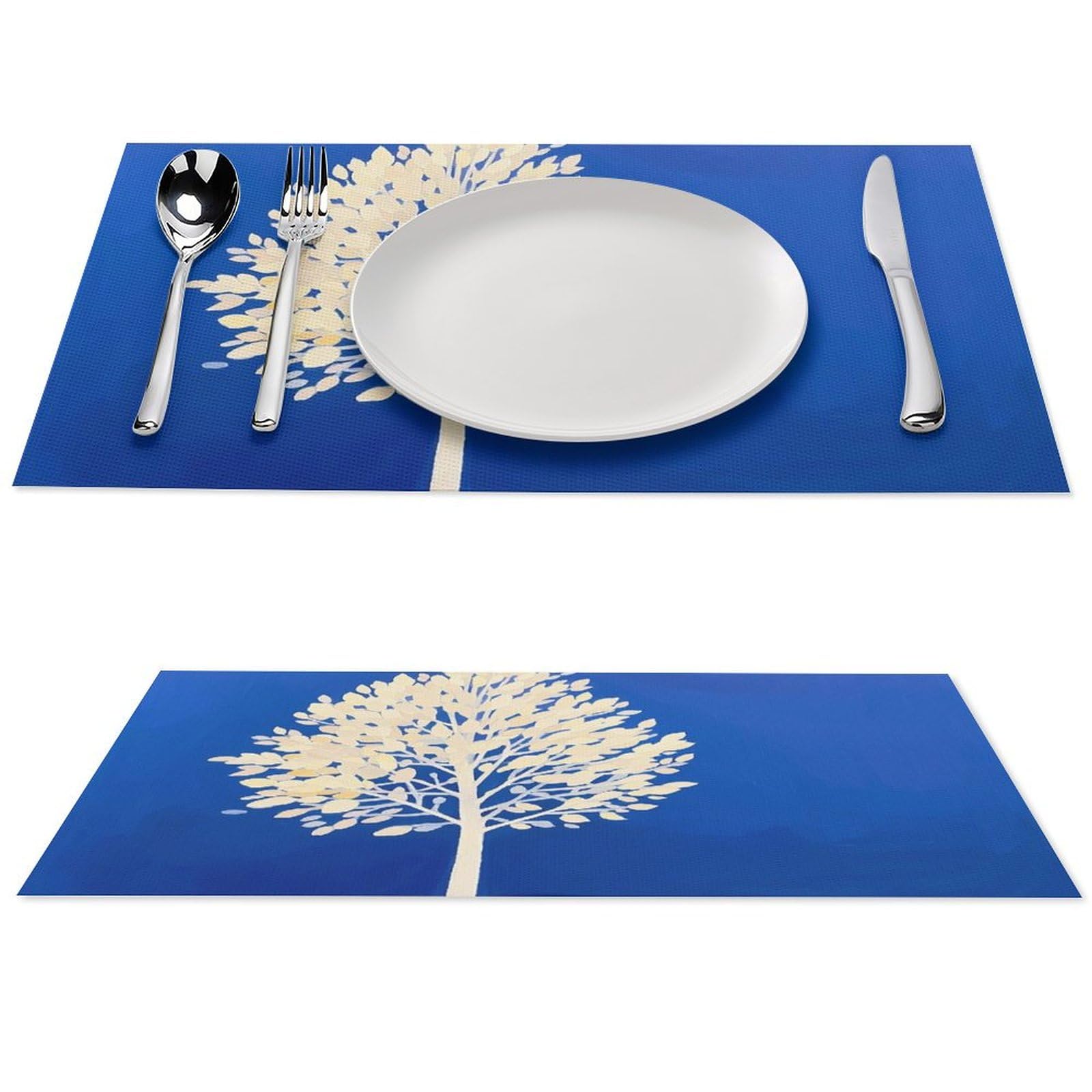 Sets de table en PVC lavables et antidérapants The White Tree | Lot de 4