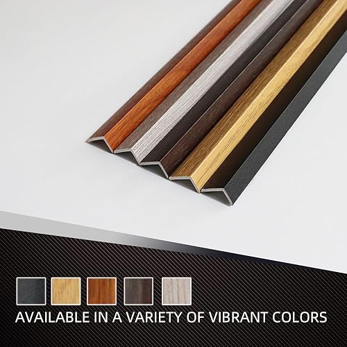 Miniatura 44 de OUZUGIE WPC Paneles de Pared de Lata Acústica, Paquete de 8 Paneles de Pared 3D de 96 x 6 Pulgadas para Decoración de Paredes Interiores, Sala de