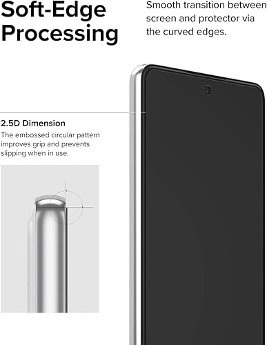 Miniatura 4 de Ringke Paquete de 2 protectores de pantalla de vidrio templado compatibles con Samsung Galaxy A53 5G, película de vidrio de alta calidad 9H dureza