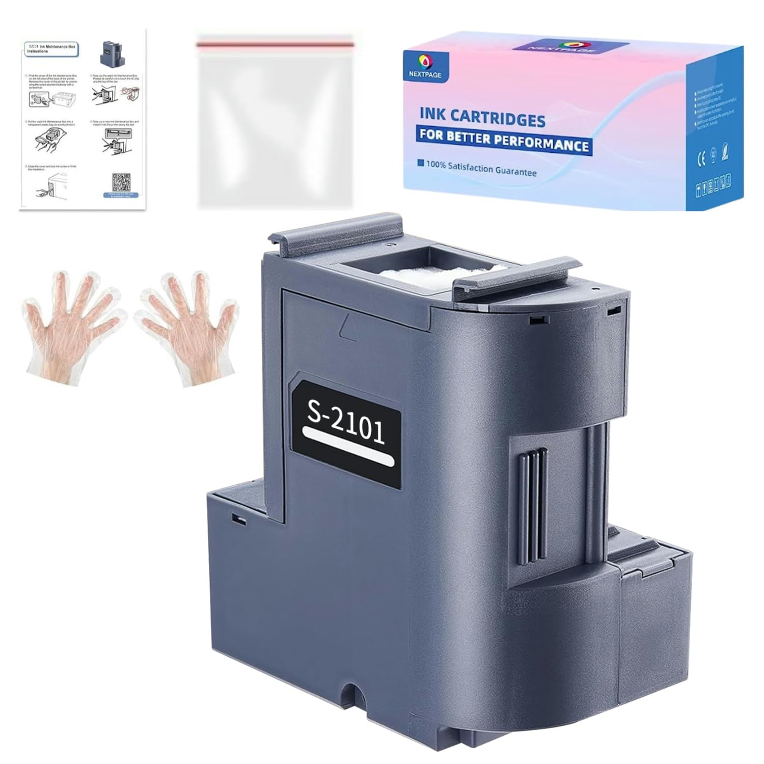 NEXTPAGE C13S210125 Maintenance Box for Surecolor SC-F170 SC-F100 SC-F130 SC-F160 Printer Waste Ink Tank （S210125 SC23MB F170 Ink Maintenance Box 1-