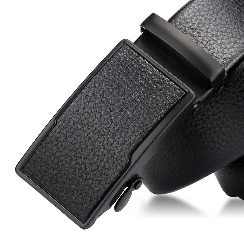 JSEIAJB Men's Belt With Lychee Pattern Scratch Resistant Automatic Buckle Waist Belt2