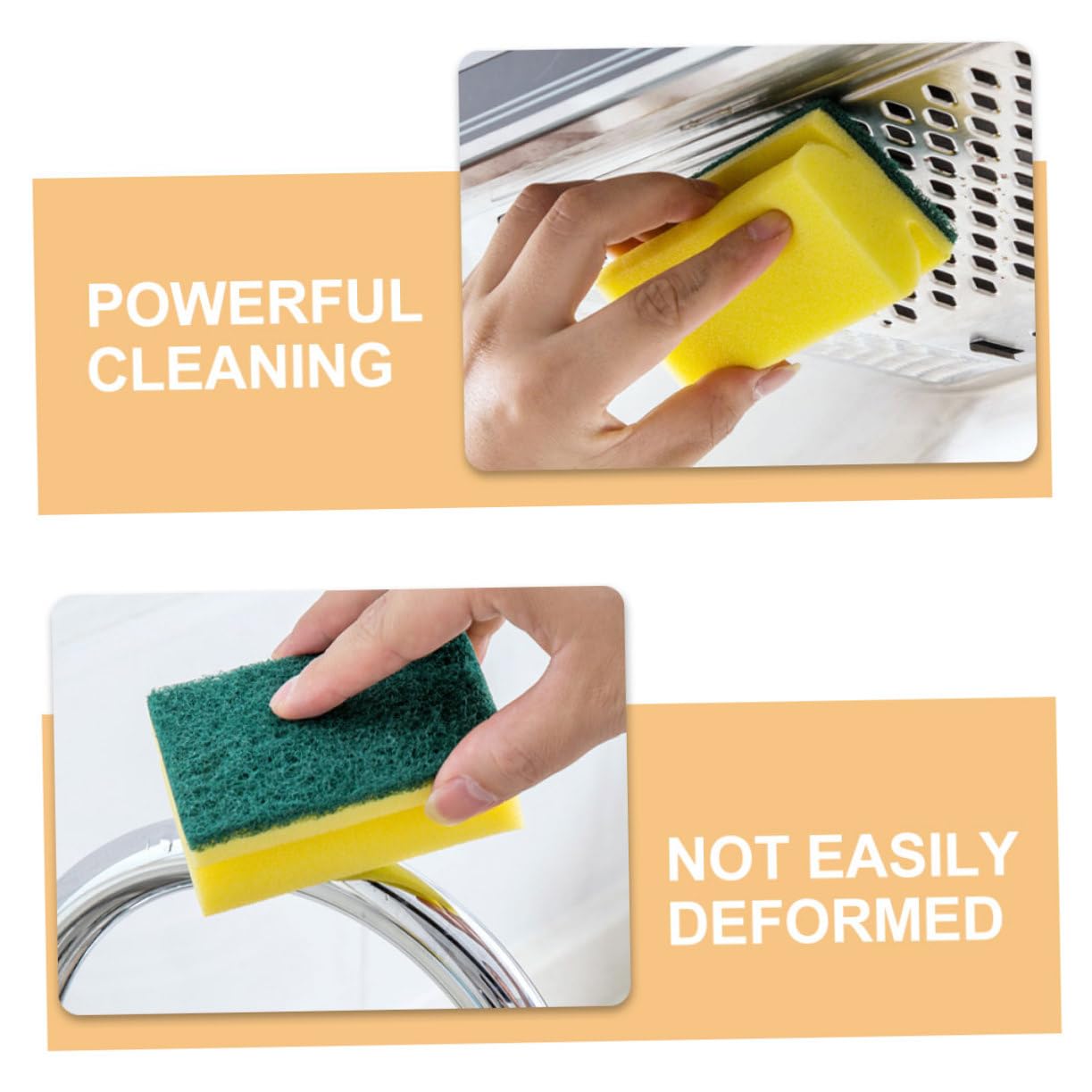 Zerodeko 5 Set Cleaning Sponge Pad Di Grandi Dimensioni Spugne Macchia Pastiglie Strofinare Per Piatti Piccolo Lavastoviglie Purga Cucina Tampone Sponge Scrubber Spugna 10 Pezzi*5