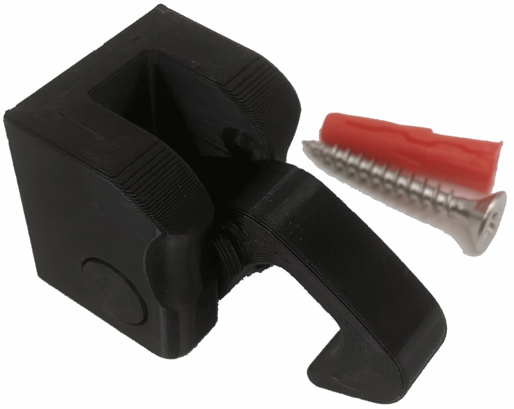 HandleStay - the Door Handle Stay Hook for Doors that Open onto Walls - No Need to Drill into Door, Easy Latching! (Black)