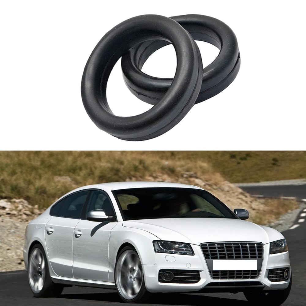 Greluma 2Pcs Cintre D'échappement Universel à 4 Trous, Diamètre Du Trou 12 Mm, Support De Silencieux D'isolation D'échappement De Voiture, Support De Support De Silencieux, Caoutchouc Haute Densité