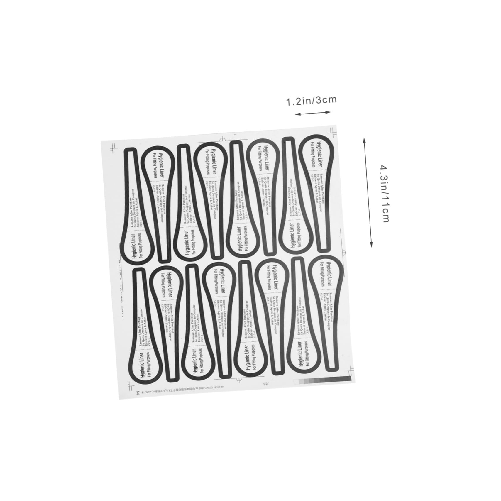 Gogogmee Swimwear Panty Liner 100pcs Adhesive Protective Sticker 0.7x3x11.5cm Non-Slip Fit