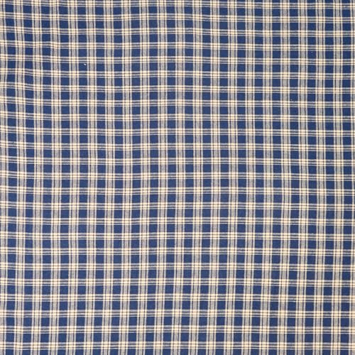 Stitch & Sparkle 100% Cotton 44' Homespun Plaid Blue Color Sewing Fabric by The Yard