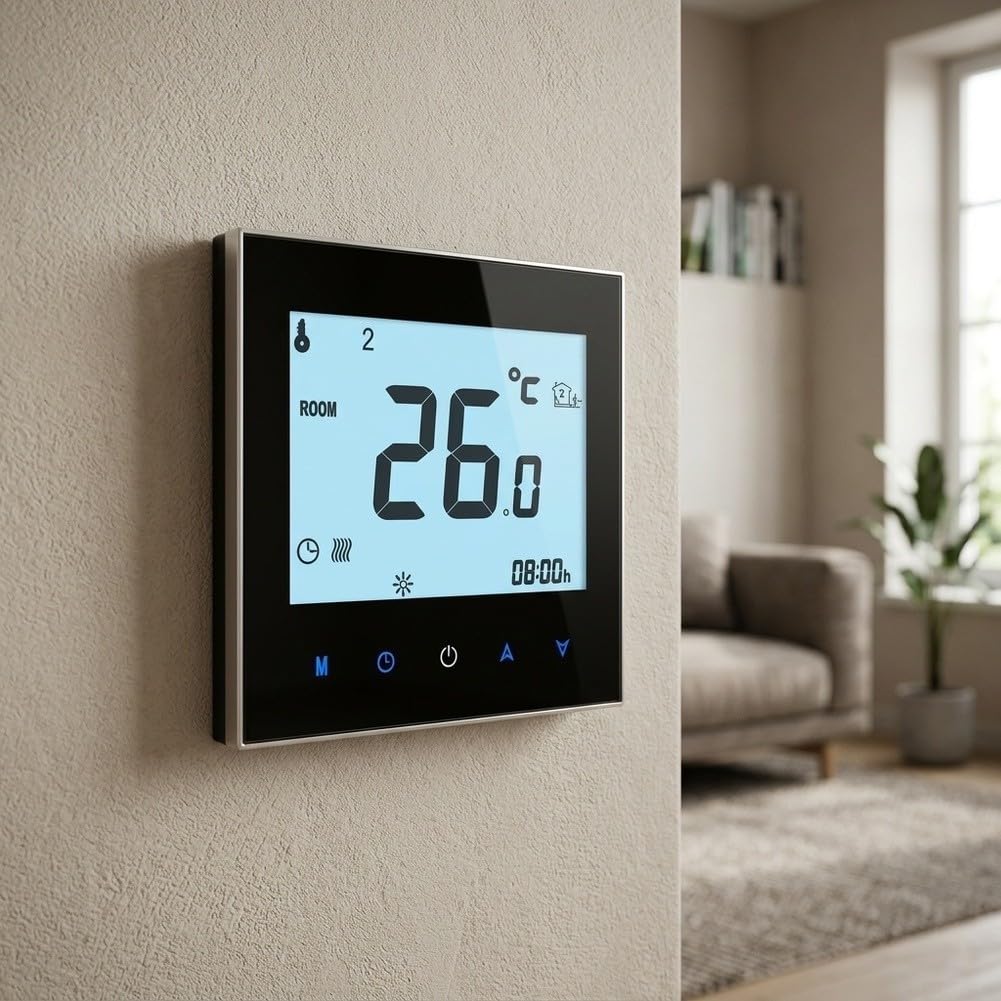 Intelligentes WLAN-Thermostat, App-Steuerung (elektrisch-weiß)
