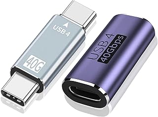 MEIRIYFA 40Gbps USB Type C Adapter , USB C Coupler 100W Male to Male/Female to Female Extender Support up to Data Transfer for Thunderbolt 4 Adapter with 8K@60hz Video USB4 Cable, USB C Devices(2 PCS)