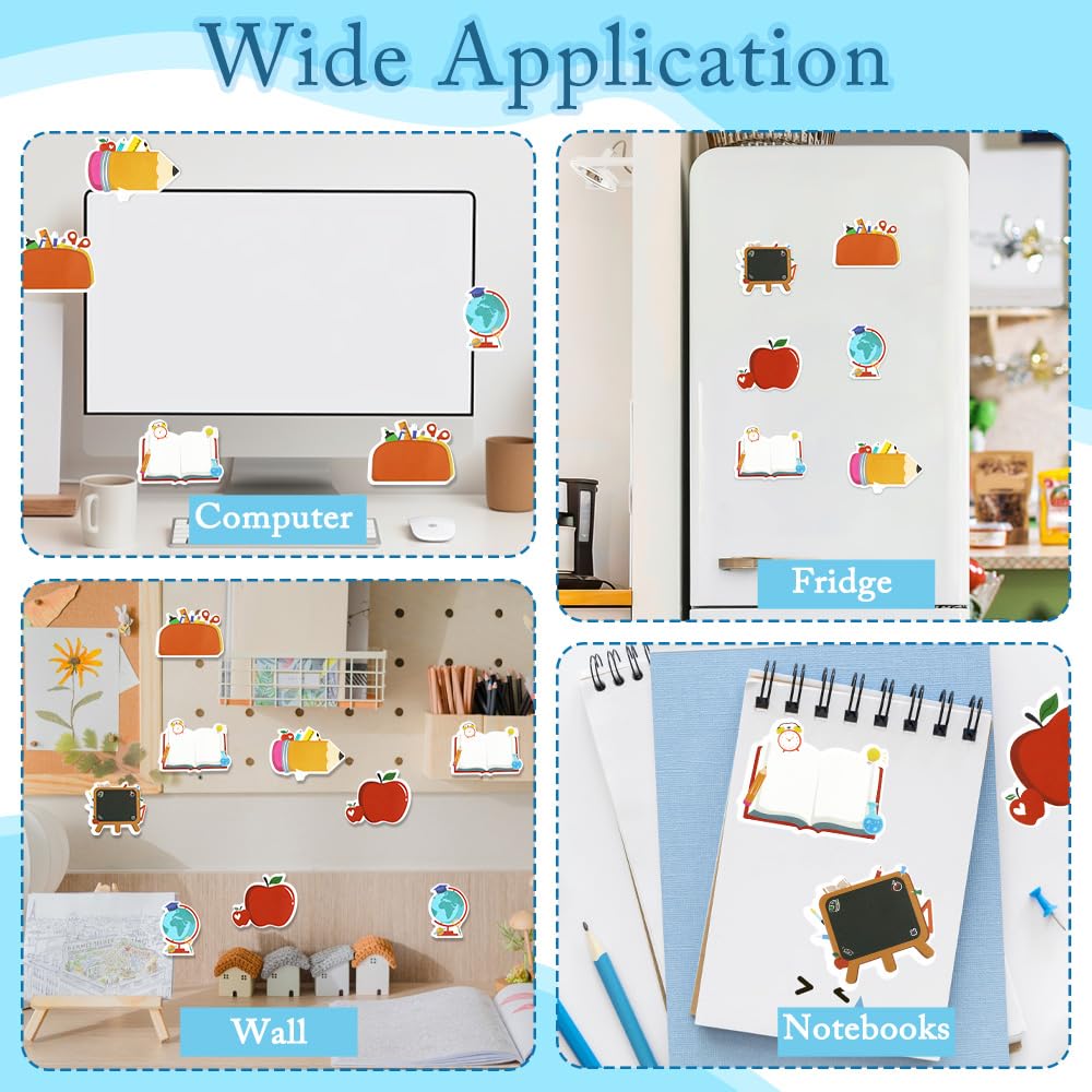 Haftnotizen, Notizblöcke, Schulbedarf für Kinder, Lehrer-Must-Haves, niedlich, selbstklebend, Bürobedarf, Lehrer-Post-It-Notizen für Büro, Schreibtisch, Tafel, Scrapbook, 6 Blöcke (Lehrer
