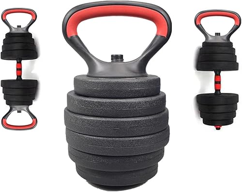 Miniatura 6 de 2025 Mango de pesas rusas ajustable 2 en 1 con soporte y adaptador de placa de peso, barra de entrenamiento de fuerza portátil para gimnasio en