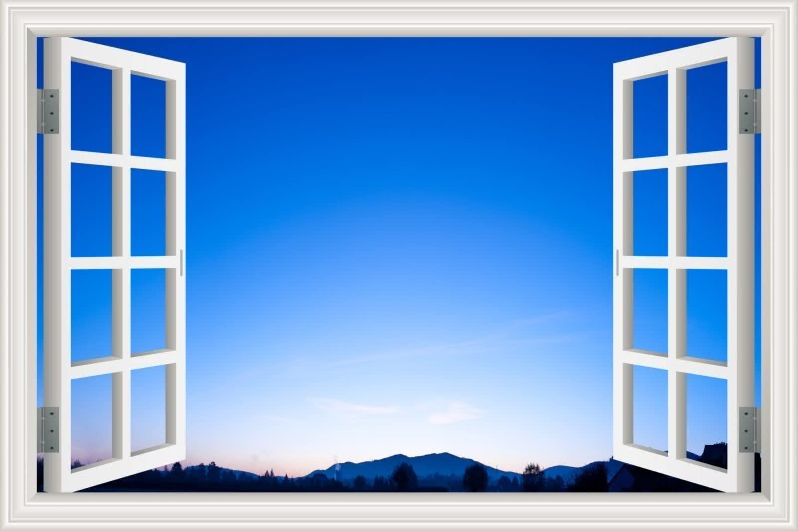 MUMUWUSG Etiqueta De La Pared Del Vinilo 3D Azul Cielo Naturaleza Paisaje Fotomurales 3D Foto Mural Sala De Estar Dormitorio Oficina Tv Fondo Pared Decoración Fotomural Vinilo 70X50Cm