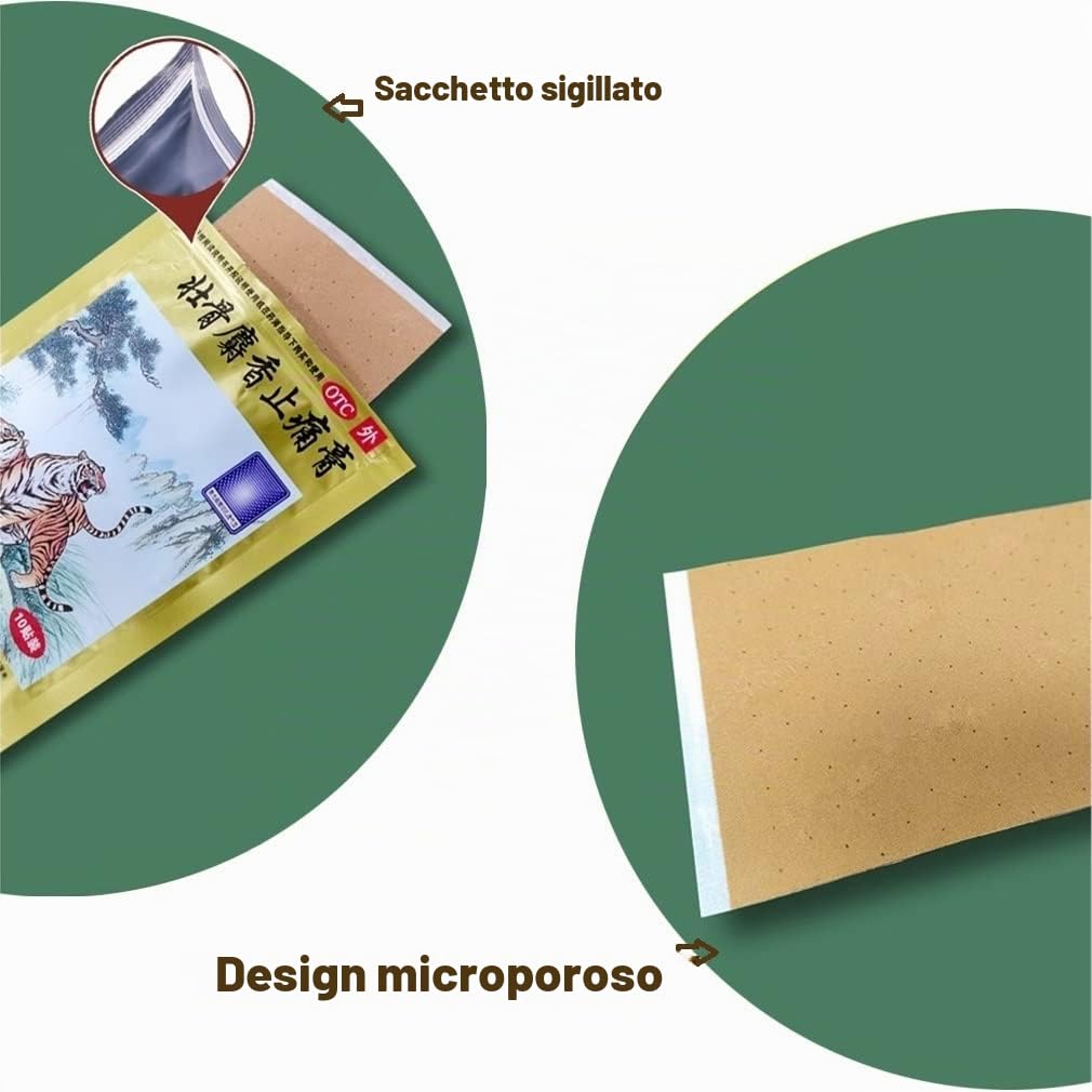 20 Pezzi Cerotti per dolori muscolari ed articolari, sollievo dal dolore alle erbe ​per dolori muscolari, mal di schiena e dolori alla spalla