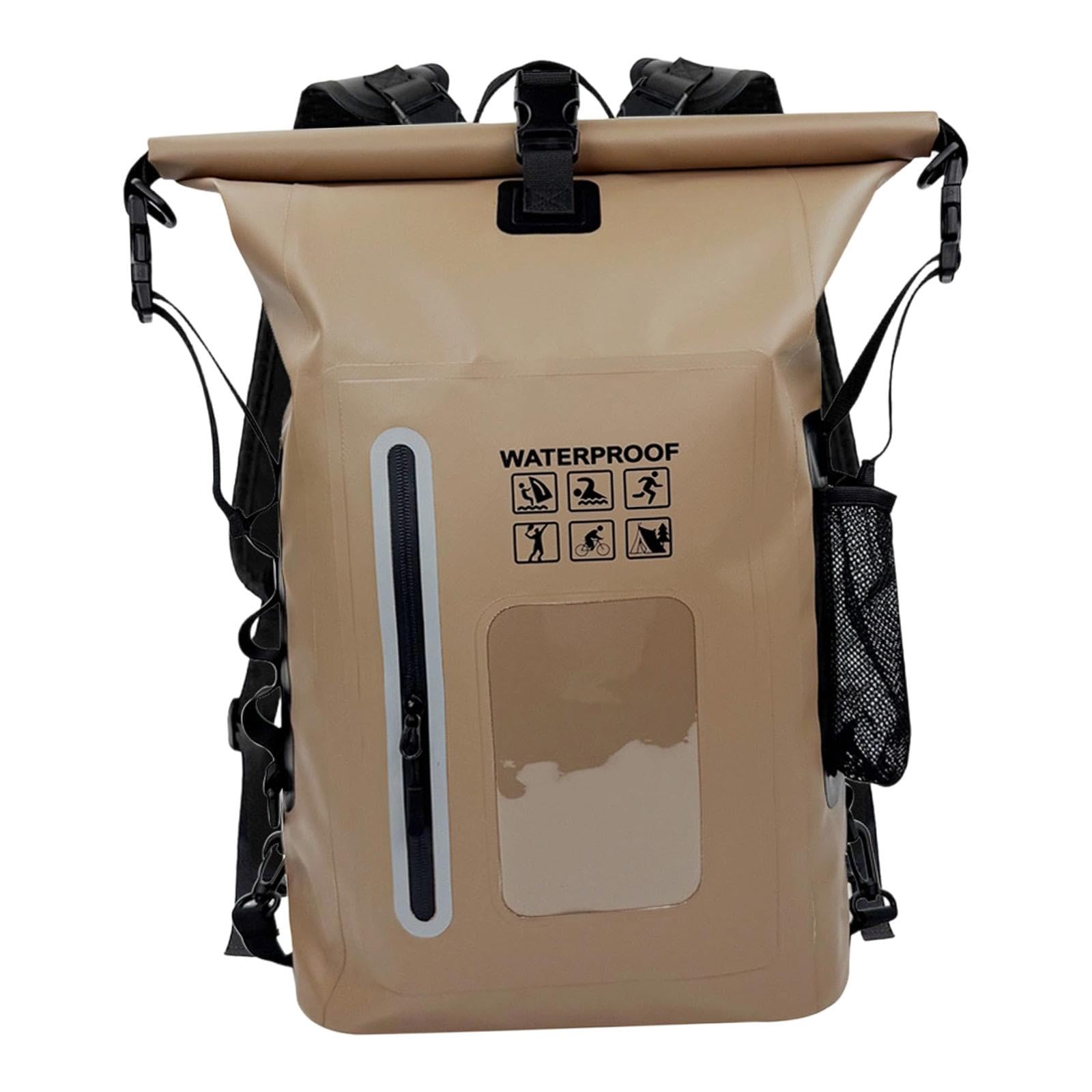 LOVIVER Borsa Impermeabile da 25 Litri, Custodia Resistente all'Usura, Zaino Impermeabile Multifunzionale per Kayak da Vela.
