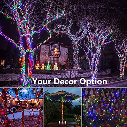 Joomer Solar Christmas Lights 72Ft X 2 Pack 200 Led 8 Modes Solar String Lights Waterproof Solar Fairy Lights For Christmas Decorations  thumb #6