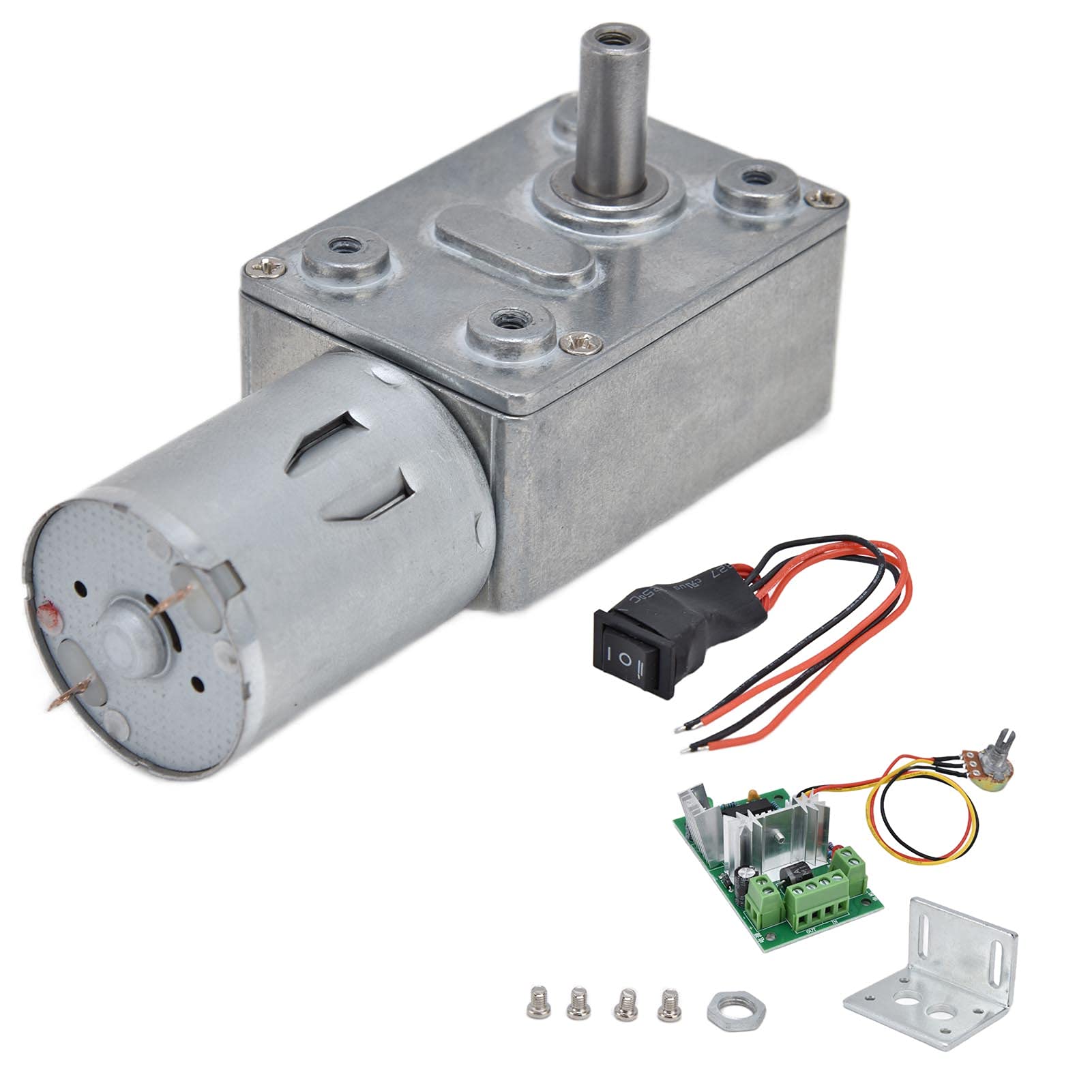 6V DC Schneckengetriebemotor Hoch Drehmoment Mini Getriebe Motor mit Drehzahlregler 30RPM für Automatisierung Modellbau und Elektroantrieb