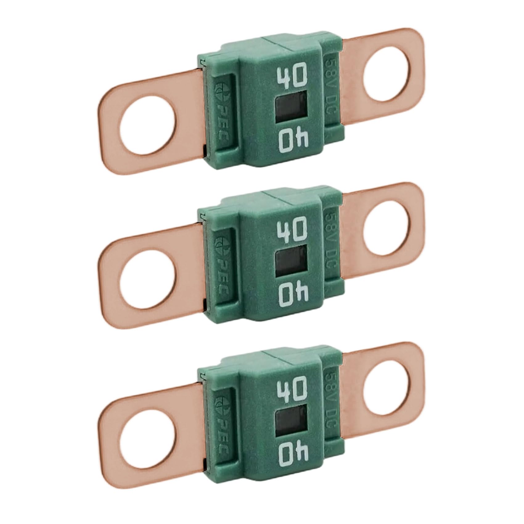 3 fusibles AMI/Midi, fusibles de coche, reemplazo de enlace AMI de alta corriente de 40 amperios, accesorios automotrices, kit surtido de tornillos para automóviles, camiones, barcos
