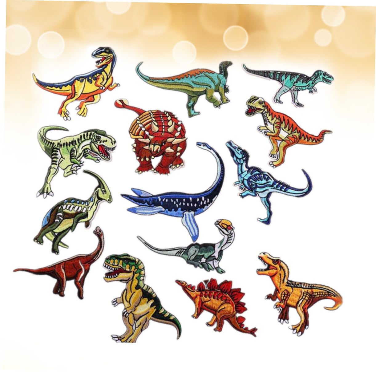 NUOBESTY 42stücke Teiliges Dinosaurier Applikationen Bunte -patches Für Mädchen Aufbügeln Oder Nähen Jacken Jeans Und Rucksäcken Kreative Dekoration Für Kleine