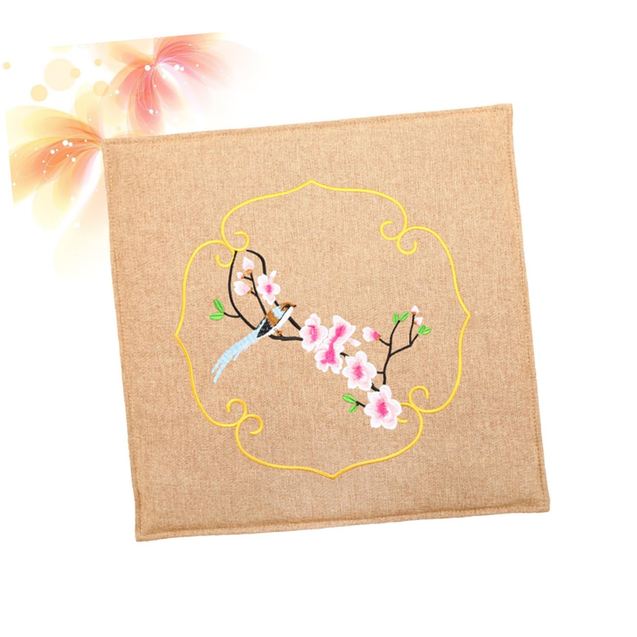 minkissy Cuscino Seduta Moxibustione Riscaldamento Elettrico Temperatura Regolabile Tessuto Cotone e Lino Fantasia Colore Khaki
