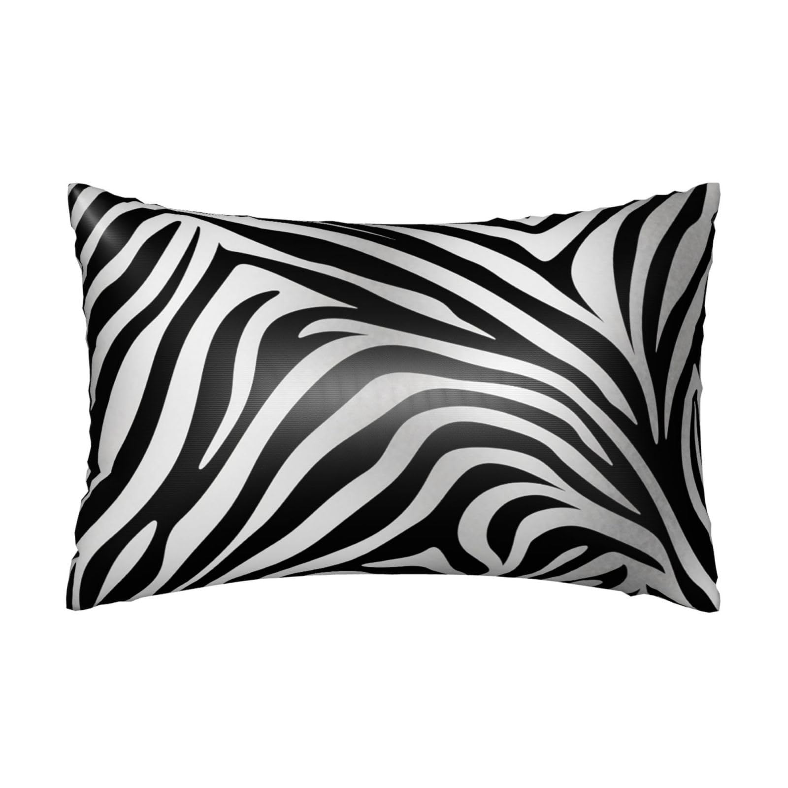 Satin Pillowcase for Hair and Skin, Zebra Print Pillow Case Queen Size 20x30 Inches, Cooling Silky Pillowcases with Zipper Ultra Smooth and Soft Pillow Cover for Sleeping