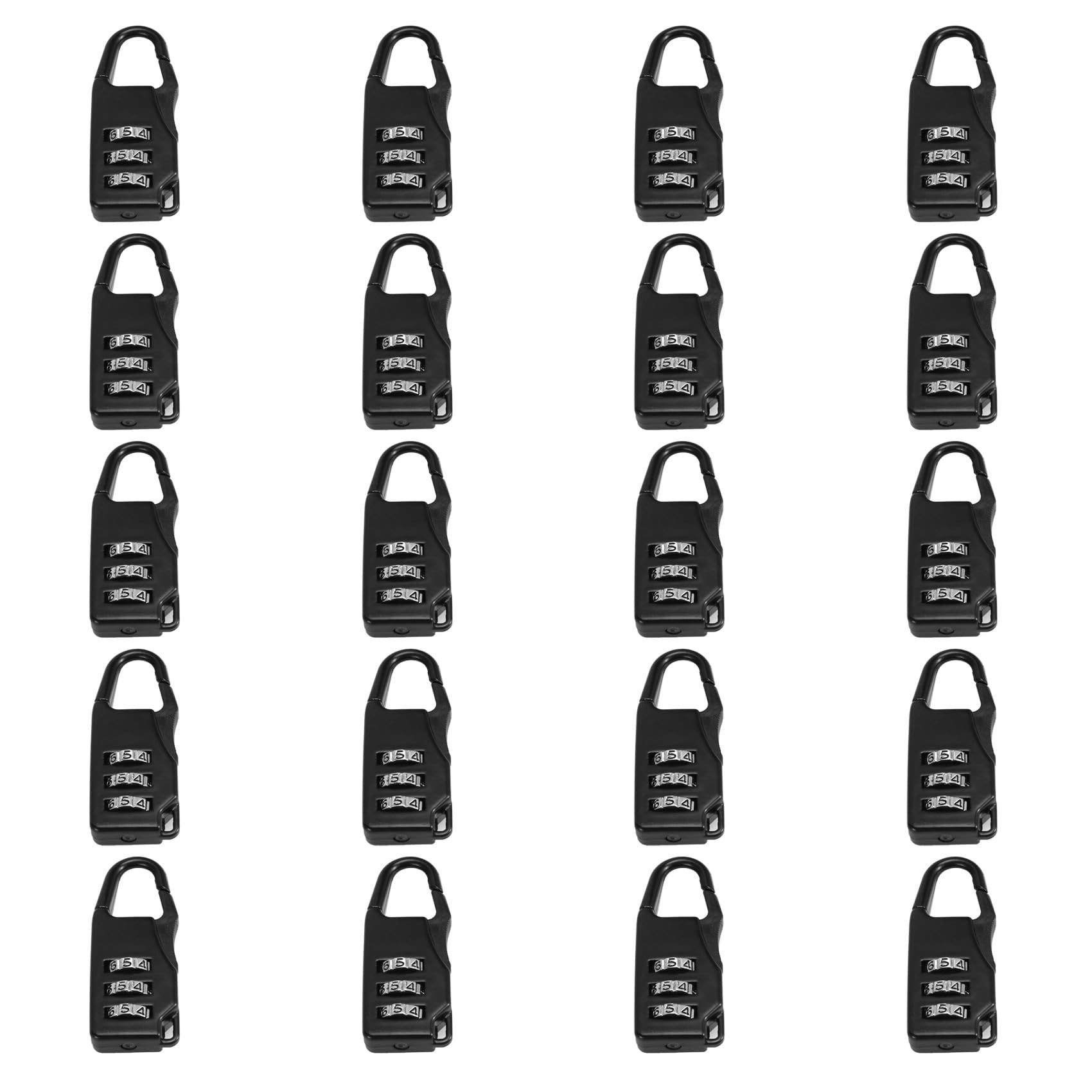 Osmond 20PCS Alloy Safe Combination Code Number Lock Padlock for Bag Suitcase Luggage Zipper Backpack Handbag Anti-Theft Lock