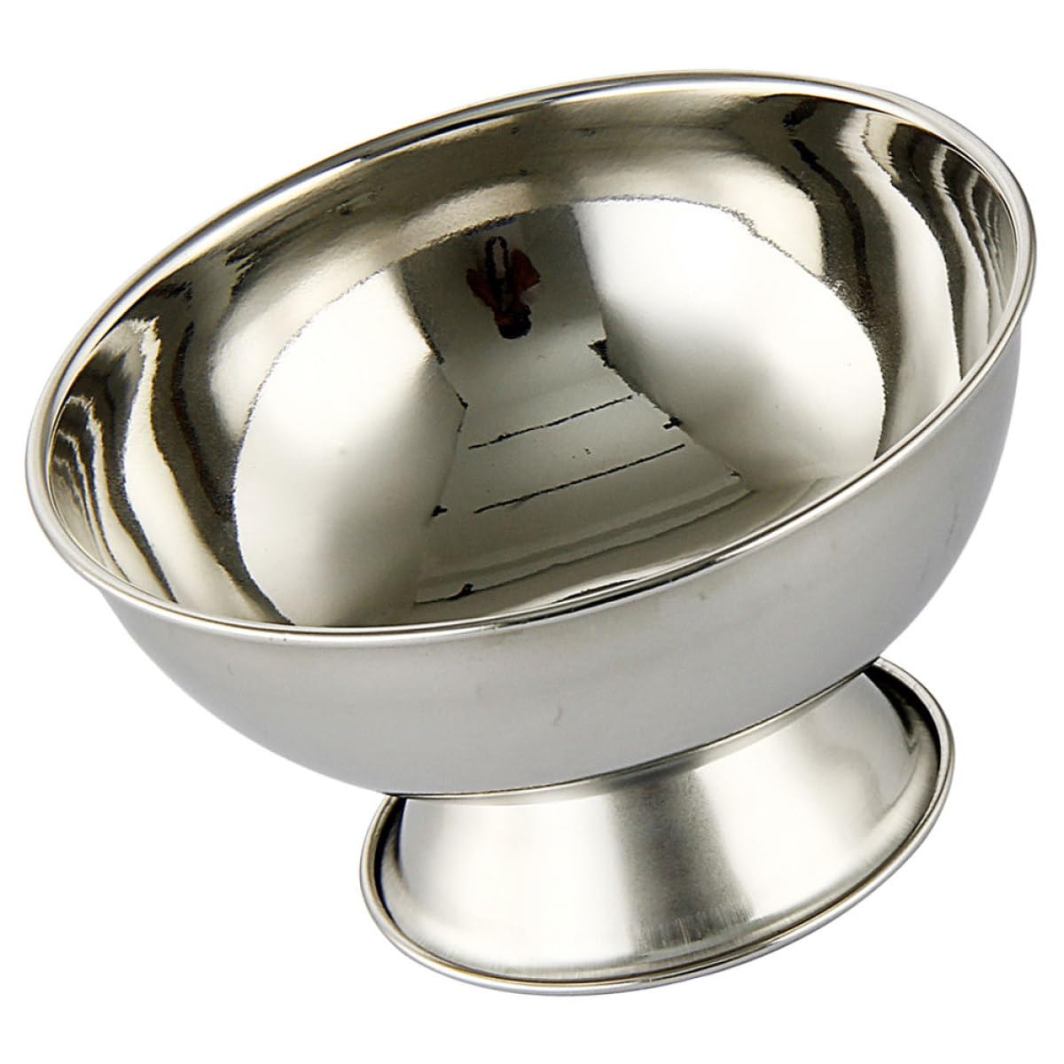 HOMSFOU Stainless Steel Shaving Mug with Footed 11cm Reusable Shave Bowl for Men’s Wet Shaving, Metal Shave Cup Suitable for Facial Hair Care and Daily Grooming