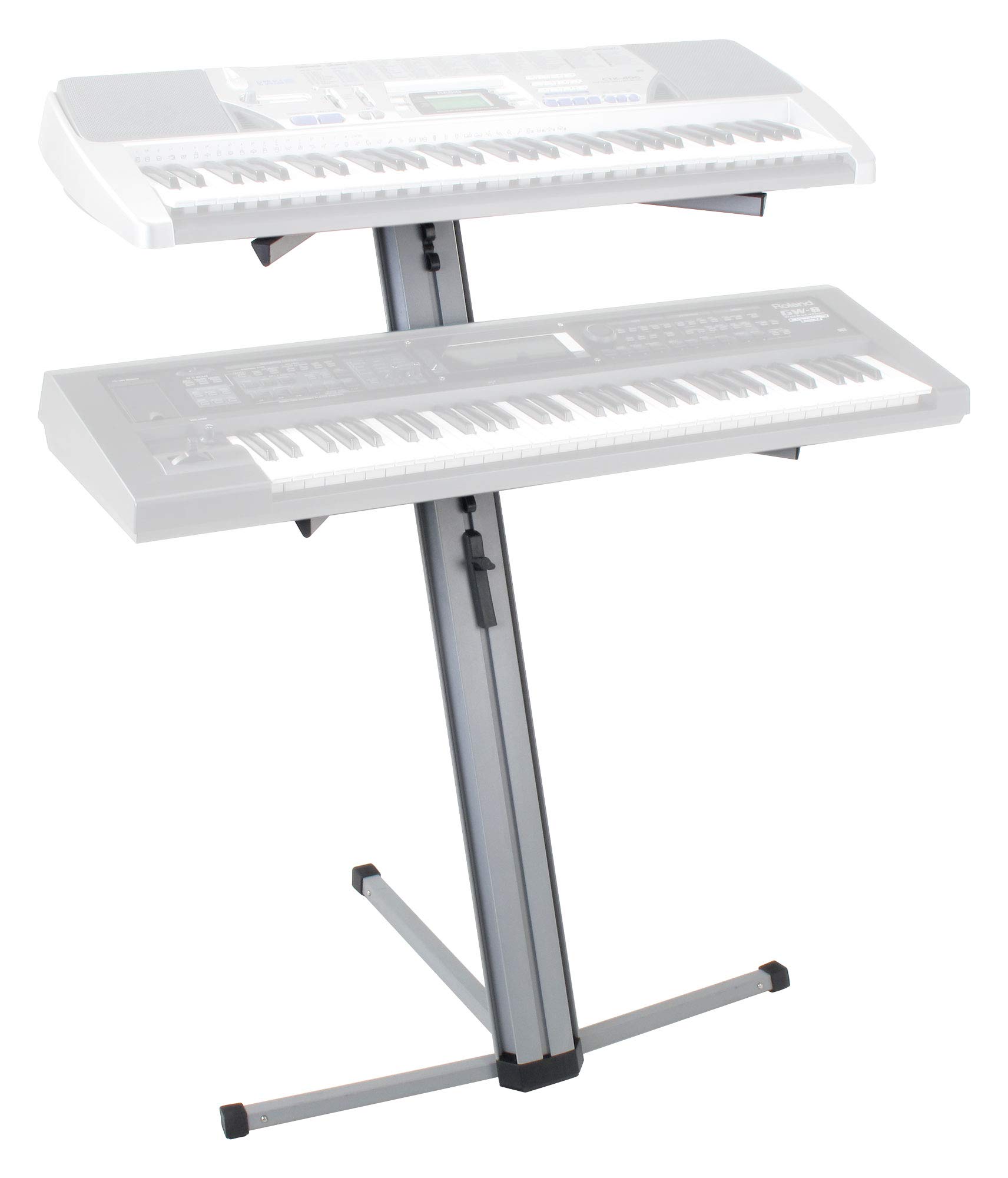 Classic Cantabile Supporto Tastiera KS-100 argento incluso microfono Pronomic e borsa per il trasporto