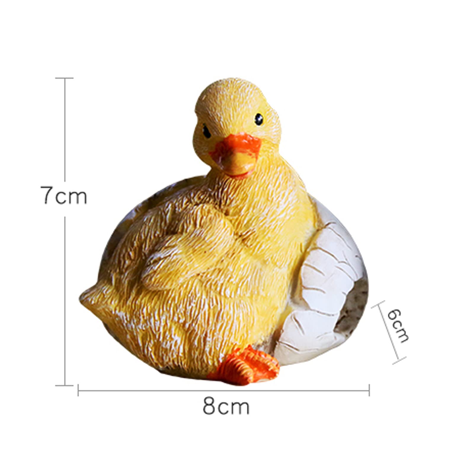 Moderna Scultura Statua Decorative Anatre in Resina Divertenti Animali da Giardino Fattoria Prati all'aperto Cortili Terrazze Case Pasqua Giallo 8 cm X 7 cm