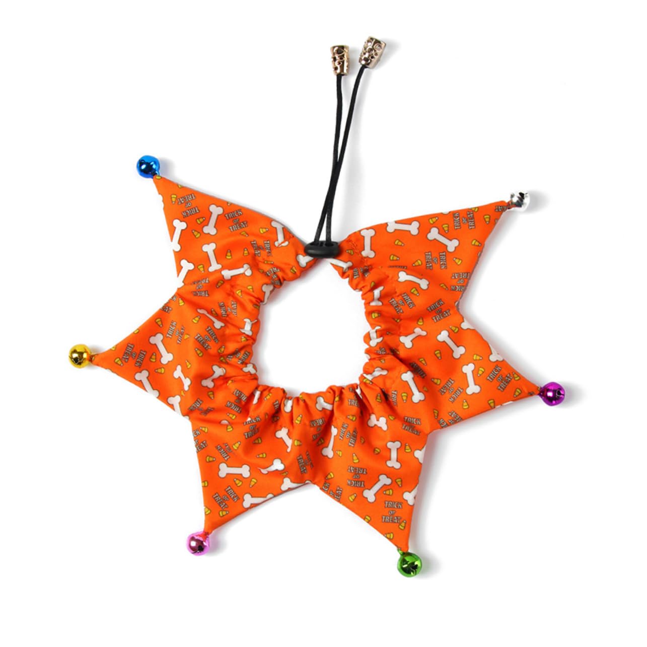 Toddmomy 6pièces Collier Ajustable pour Animaux De Compagnie avec Clochettes Lot de Halloween pour Chien Et Chat Orange Noir