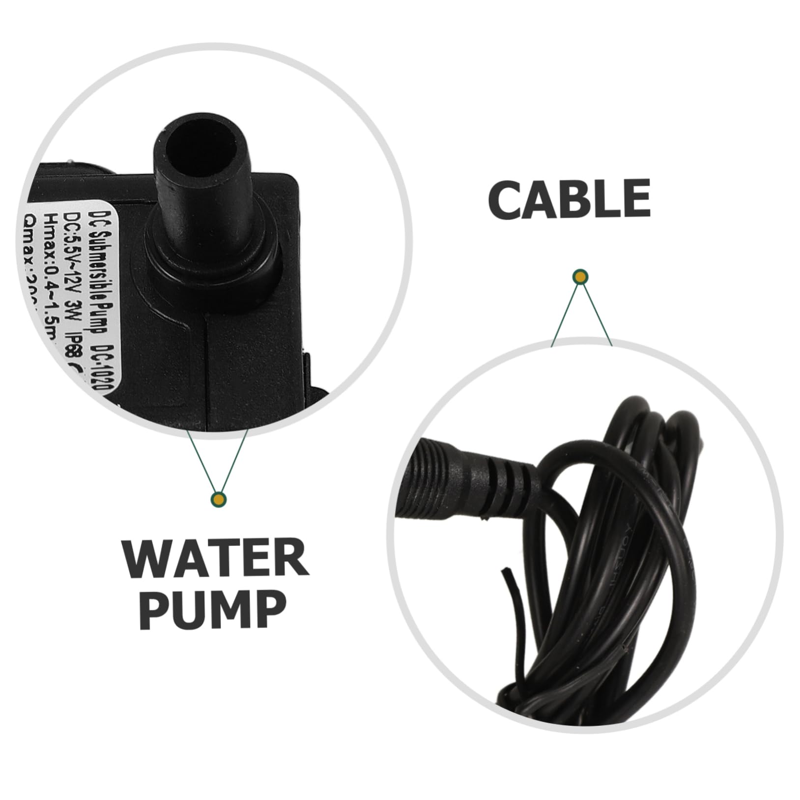 BESTonZON 4pezzi Pompa Sommergibile Ultra Silenziosa Dc Fontane e Acquari Pompa Subacquea Per Acquatici Idroponici Resistente Facile Trasportare e Installare