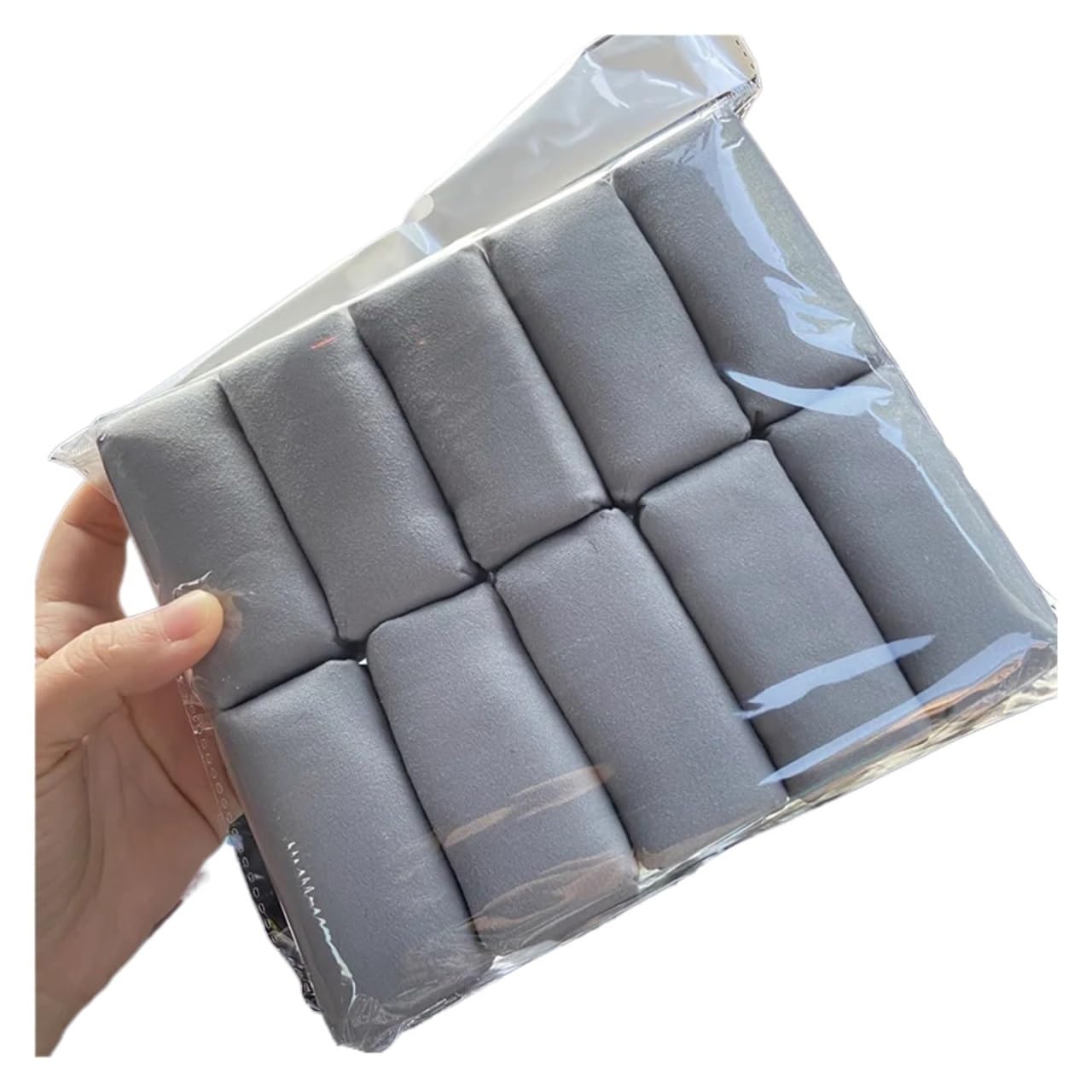 Gąbka zamszowa do czyszczenia samochodów, stosowania z powłoką ceramiczną, lakieru samochodowego, metalu, elementów plastikowych, gumy i szkła(20 PCS Grey)