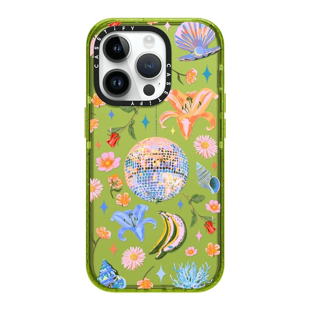 CASETiFY Impact iPhone 14 Pro Case [4X Military Grade Drop Tested / 8.2ft Drop Protection] - Disco Magic - Kiwi