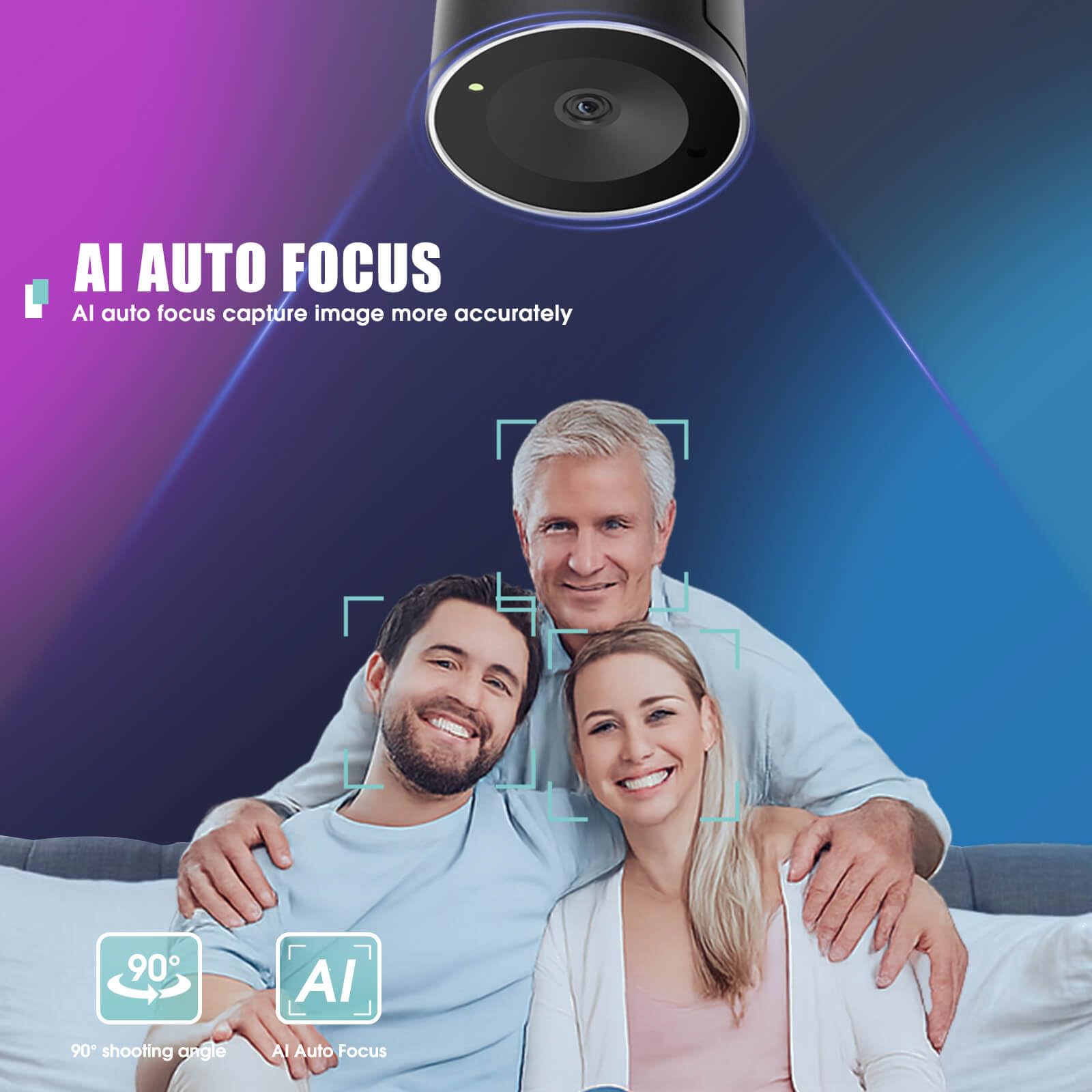 Cámara web 4K para PC y laptop, ultra HD 4K, enfoque automático PDAF, compatible con 3X DZoom y ePTZ, micrófonos integrados con cancelación de ruido y cubierta de privacidad para reuniones