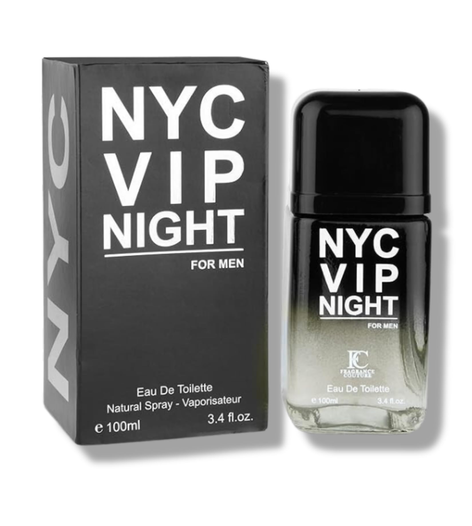 NYC VIP NIGHT FOR MEN EAU DE TOILETTE 3.4 FL. Oz. Aromatic Fougere fragrance for men.