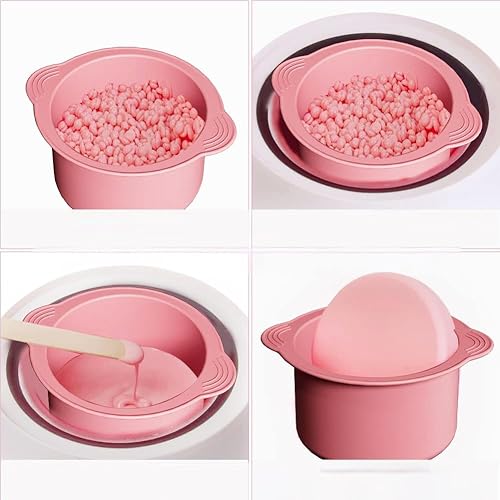 Reusable Silicone Wax Pot Liner - 14oz Non-Stick Hair Removal(pink)